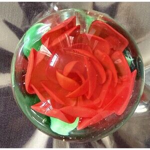 Dynasty Gallery Heirloom Collectibles Paperweight Red Flower